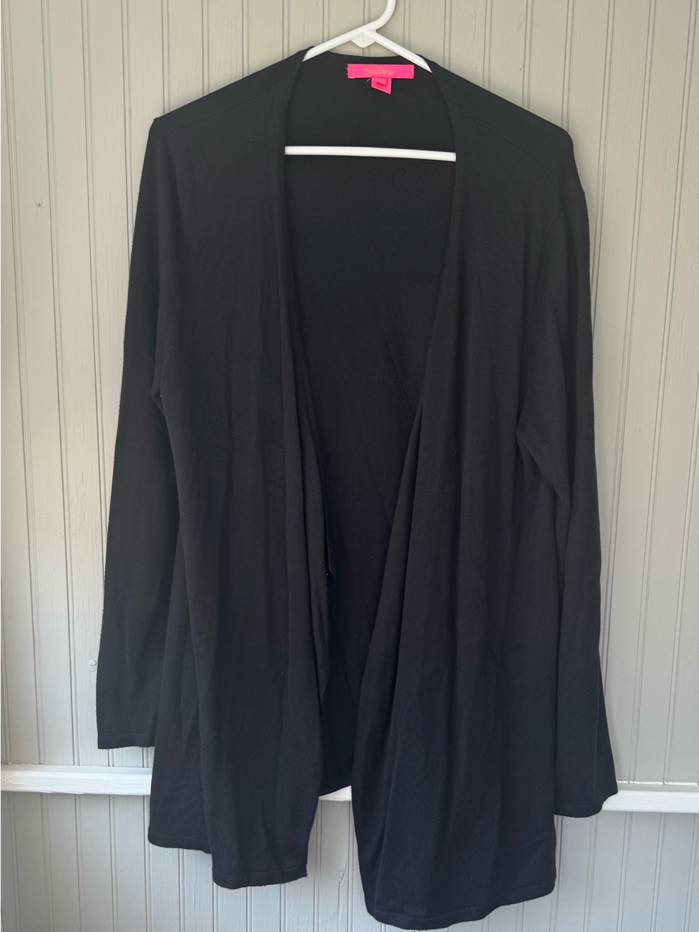 Lilly Pulitzer Black Open-Front Cardigan